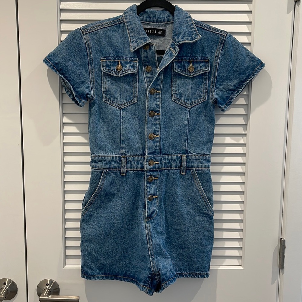 Denim romper